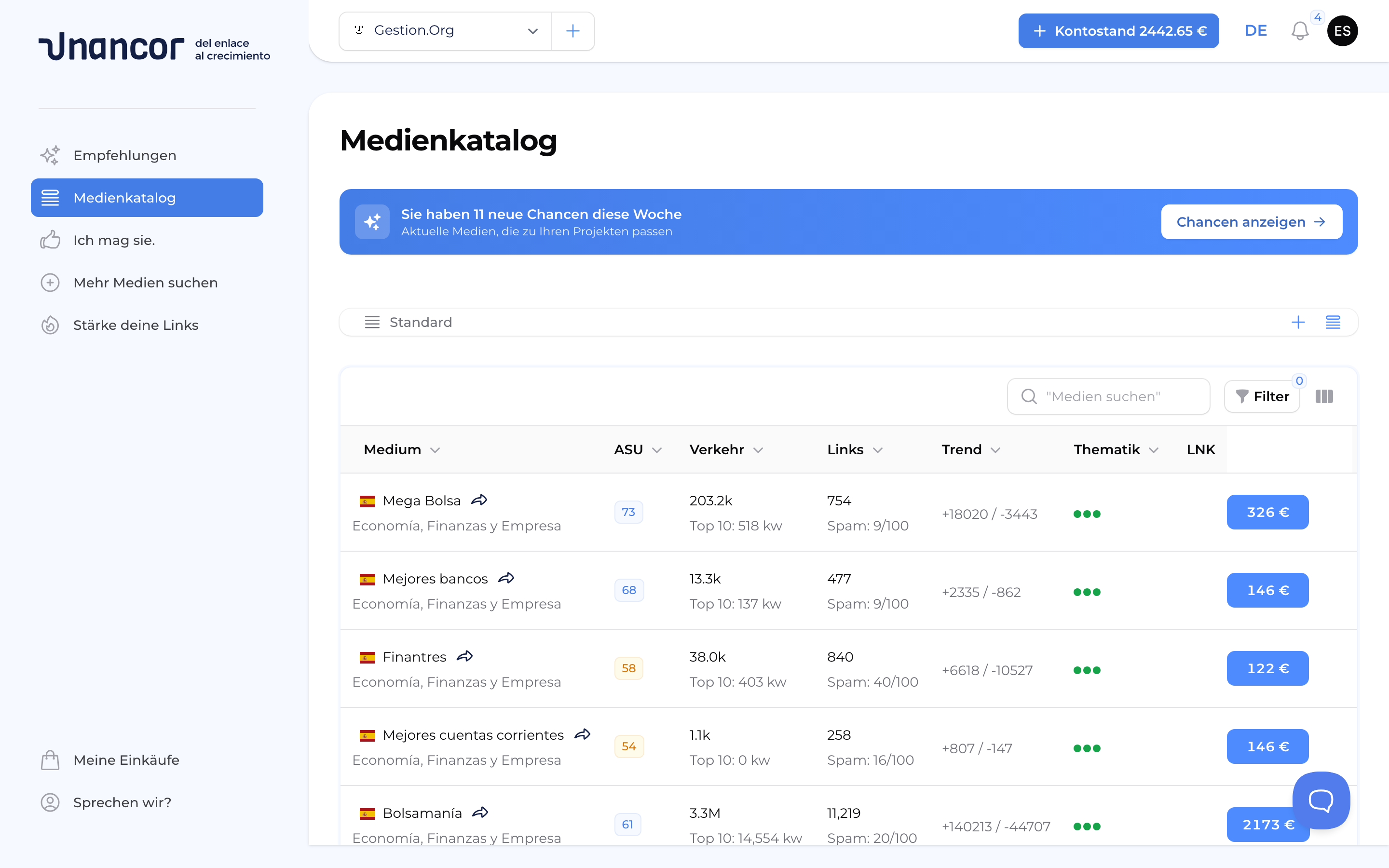 Erkunden Sie den Medienkatalog