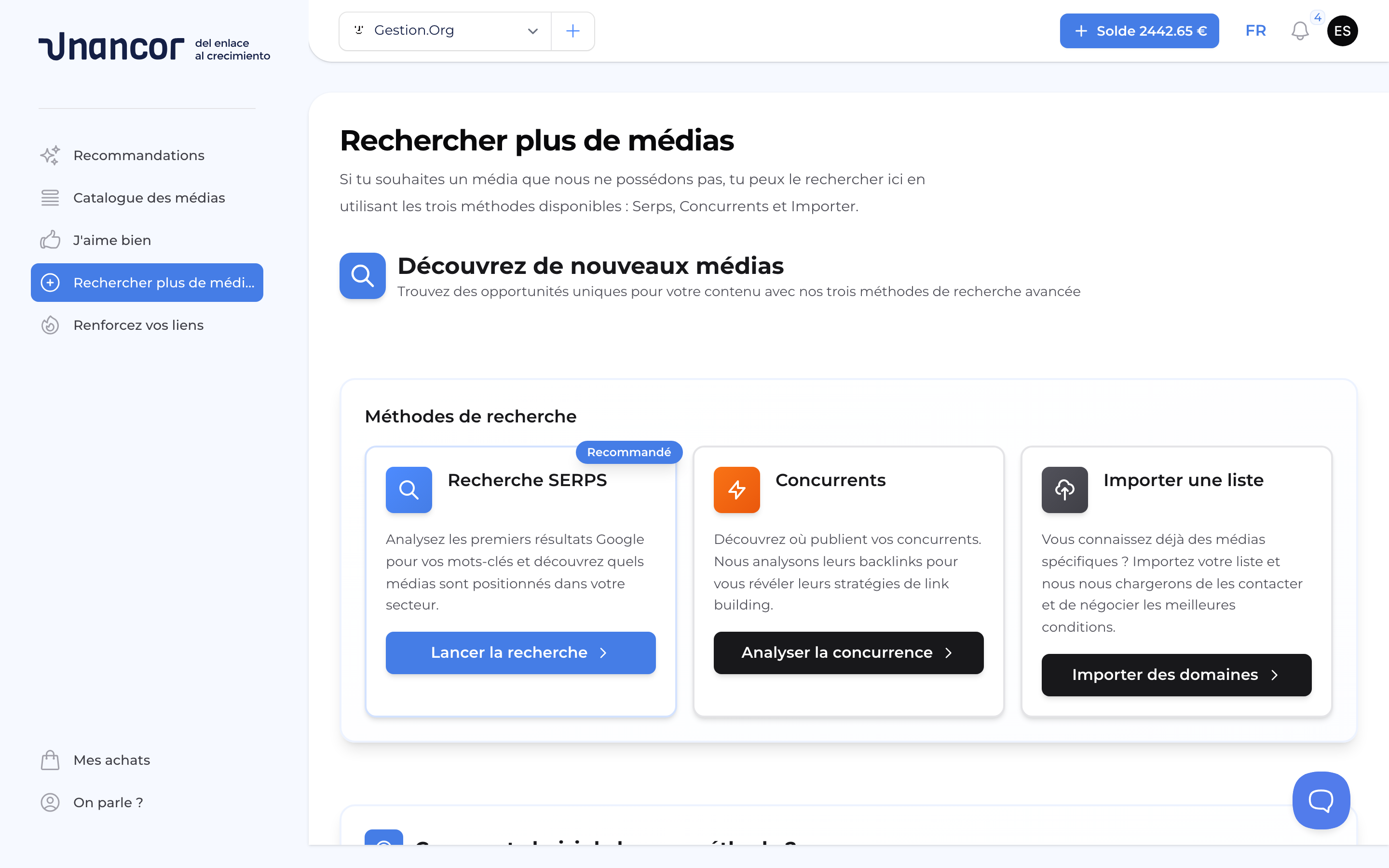Discovery : trouvez des médias hors catalogue
