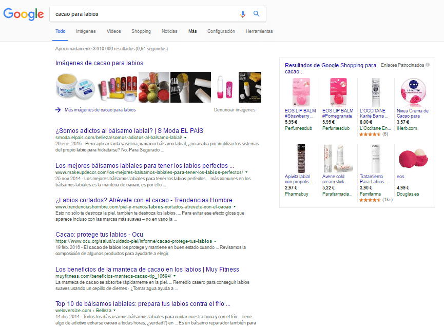 Resultados de Google
