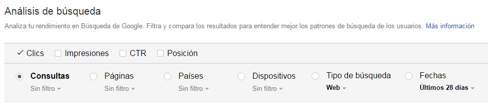 Análisis de búsqueda en Google Search Console