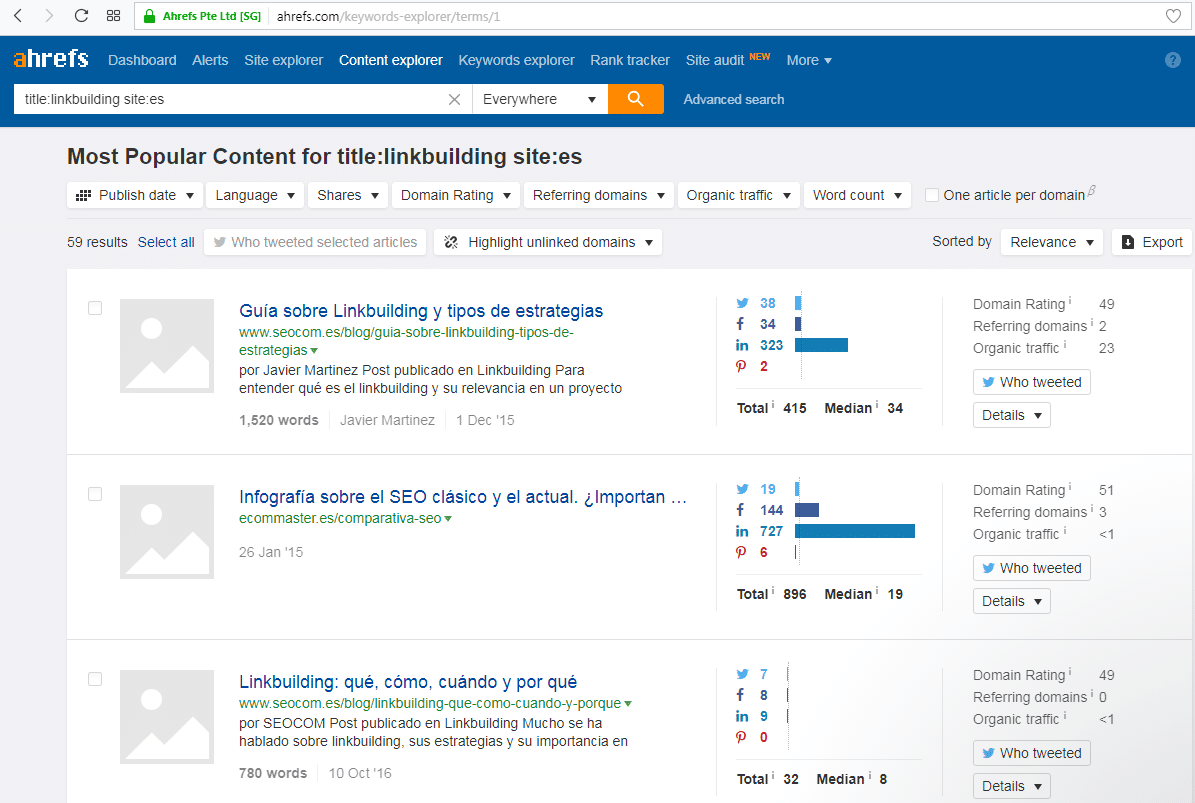 ahrefs linkbuilding