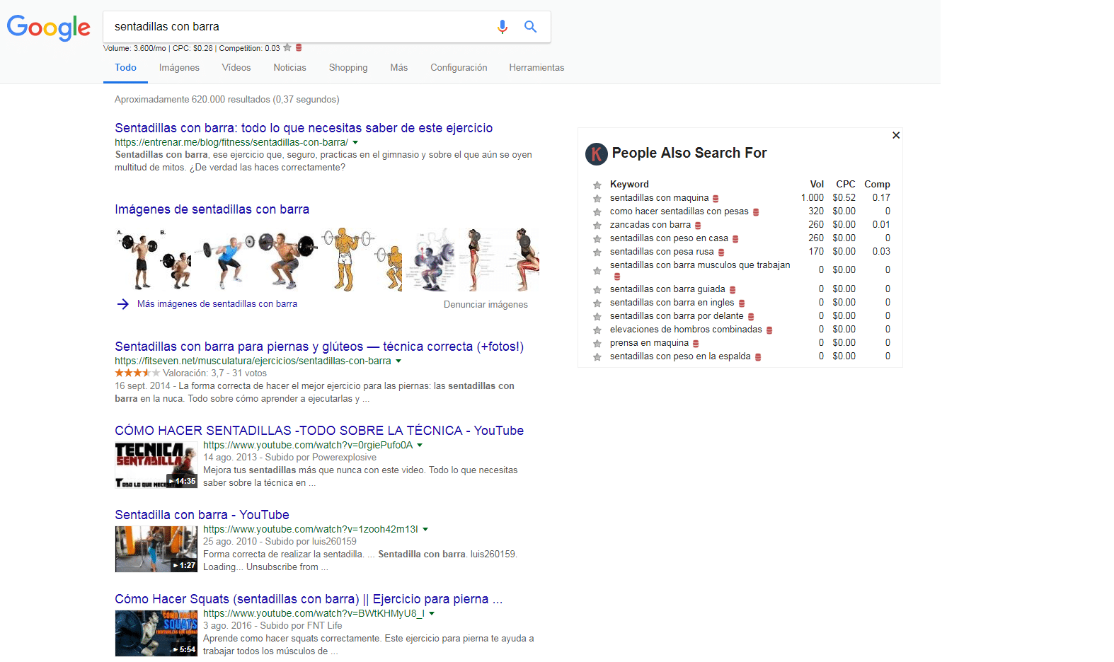 tipos de búsquedas en Google